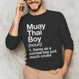 Muay Thai Boy Definition Martial Arts Sports Men's Long Sleeve T-Shirt