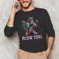 Muay Thai Cat Meow Thai Boxing Men's Long Sleeve T-Shirt