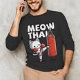 Muay Thai Cat Meow Thai Thai Boxing For Youth Muay Thai Men's Long Sleeve T-Shirt