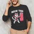 Muay Thai Cat Meow Thai Women Neko Costume Muay Thai Men's Long Sleeve T-Shirt
