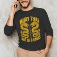 Muay Thai Dragons Thai Boxing Fighter Men's Long Sleeve T-Shirt
