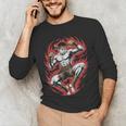 Muay Thai Elbow Strike Silhouette Minimal Clean Sport Men's Long Sleeve T-Shirt