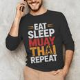 Muay Thai Fighter Eat Sleep Repeat Lifestyle Training Men's Long Sleeve T-Shirt