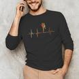 Muay Thai Heartbeat Vintage ECG Cardiogram Retro Men's Long Sleeve T-Shirt Muay Thai Heartbeat Vintage ECG Cardiogram Retro Men's Long Sleeve T-Shirt