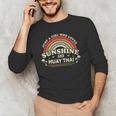 Muay Thai Shirt A Girl Who Loves Sunshine And Muay Thai Men's Long Sleeve T-Shirt
