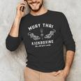Muay Thai Twin Tigers MMA Warrior Fight Shirt Men's Long Sleeve T-Shirt