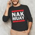 Nak Muay Thai Kickboxing MMA Men's Long Sleeve T-Shirt Nak Muay Thai Kickboxing MMA Men's Long Sleeve T-Shirt