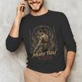 Old School Muay Thai Student Thai Boxing Fighter Men's Long Sleeve T-Shirt Old School Muay Thai Student Thai Boxing Fighter Men's Long Sleeve T-Shirt