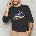 Patriotic American Flag Floating USA Swimming Team Men's Long Sleeve T-Shirt Patriotic American Flag Floating USA Swimming Team Men's Long Sleeve T-Shirt
