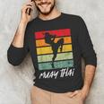 Retro Muay Thai Vintage MMA Martial Arts Thailand Boxing Men's Long Sleeve T-Shirt Retro Muay Thai Vintage MMA Martial Arts Thailand Boxing Men's Long Sleeve T-Shirt
