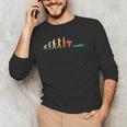 Retro Swimming Evolution For Swimmers Small Men's Long Sleeve T-Shirt