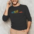 Retro Swimming Evolution For Swimmers Summer Water Lovers Men's Long Sleeve T-Shirt Retro Swimming Evolution For Swimmers Summer Water Lovers Men's Long Sleeve T-Shirt