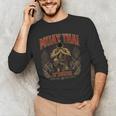 Retro Thailand Muay Thai Thai Boxing Fighter Art Men's Long Sleeve T-Shirt Retro Thailand Muay Thai Thai Boxing Fighter Art Men's Long Sleeve T-Shirt