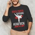Rock Paper Scissors Head Kick I Win Muay Thai Men's Long Sleeve T-Shirt