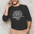 Sak Yant Muay Thai MMA Tattoo Tiger Head Knife Martial Art Men's Long Sleeve T-Shirt