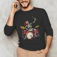 Skeleton Drummer Skull Drum Kit Halloween Sleeveless Men's Long Sleeve T-Shirt Skeleton Drummer Skull Drum Kit Halloween Sleeveless Men's Long Sleeve T-Shirt