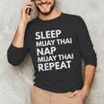 Sleep Nap Muay Thai Repeat Lover Martial Arts Men's Long Sleeve T-Shirt