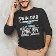 Swim Dad Definition Swimming Dad Of A Swimmer Dad Men's Long Sleeve T-Shirt Swim Dad Definition Swimming Dad Of A Swimmer Dad Men's Long Sleeve T-Shirt
