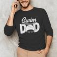 Swim Dad Proud Swimming Dad Of A Swimmer Dad Swim Father Men's Long Sleeve T-Shirt