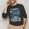Swim Dad Voice Swimming Dad Of A Swimmer Father Men's Long Sleeve T-Shirt