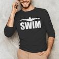 Swim Sports Swimming Water Athletic Swimmer Men's Long Sleeve T-Shirt