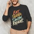 Swimmer Eat Sleep Swim Repeat I Swimming Men's Long Sleeve T-Shirt Swimmer Eat Sleep Swim Repeat I Swimming Men's Long Sleeve T-Shirt