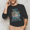 Swimmer Swim Sloth Swimming Team Retro Men's Long Sleeve T-Shirt Swimmer Swim Sloth Swimming Team Retro Men's Long Sleeve T-Shirt