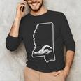 Swimming Apparel Mississippi Swimmer Training Men's Long Sleeve T-Shirt Swimming Apparel Mississippi Swimmer Training Men's Long Sleeve T-Shirt