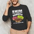 Swimming Donut Men Women Swimmer Sports Athlete Men's Long Sleeve T-Shirt Swimming Donut Men Women Swimmer Sports Athlete Men's Long Sleeve T-Shirt