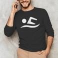 Swimming Silhouette Logo Men's Long Sleeve T-Shirt Swimming Silhouette Logo Men's Long Sleeve T-Shirt