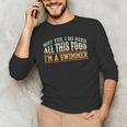 Swimming Swimmer Eating Swim Men's Long Sleeve T-Shirt Swimming Swimmer Eating Swim Men's Long Sleeve T-Shirt