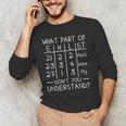 Swimming Swimmer What Part Don't You Understand Swim Team Men's Long Sleeve T-Shirt Swimming Swimmer What Part Don't You Understand Swim Team Men's Long Sleeve T-Shirt