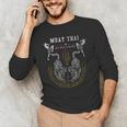 Twin Tiger Sak Yant Muay Thai Fighter Tee Martial Art Men's Long Sleeve T-Shirt Twin Tiger Sak Yant Muay Thai Fighter Tee Martial Art Men's Long Sleeve T-Shirt
