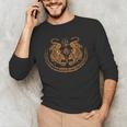 Twin Tiger Sak Yant Tattoo Muay Thai Thai Martial Arts Men's Long Sleeve T-Shirt