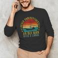 Never Underestimate An Old Man With a Canoe Retro Sleeveless Men's Long Sleeve T-Shirt Never Underestimate An Old Man With a Canoe Retro Sleeveless Men's Long Sleeve T-Shirt
