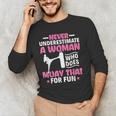 Never Underestimate A Woman Thai Boxing Muay Thai Fighter Men's Long Sleeve T-Shirt