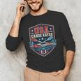 USA Canoe Kayak Paddling American Flag Emblem Men's Long Sleeve T-Shirt