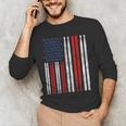 USA Flag Drumsticks Drum Kit Men's Long Sleeve T-Shirt USA Flag Drumsticks Drum Kit Men's Long Sleeve T-Shirt