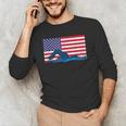 USA Flag Swimmer Swimming Sport Athlete Swim Swimming Men's Long Sleeve T-Shirt USA Flag Swimmer Swimming Sport Athlete Swim Swimming Men's Long Sleeve T-Shirt