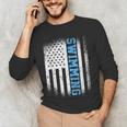 USA Flag Swimming Swim American Swimmer Men's Long Sleeve T-Shirt