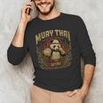 Vintage Muay Thai Gym Thai Boxing Training Fighter Panda Men's Long Sleeve T-Shirt Vintage Muay Thai Gym Thai Boxing Training Fighter Panda Men's Long Sleeve T-Shirt