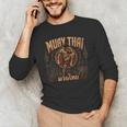 Vintage Muay Thai Wai Kru Thai Boxing Ritual Art Men's Long Sleeve T-Shirt