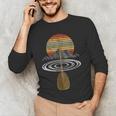 Vintage Retro Canoe Paddle & Mountains Rafting Men's Long Sleeve T-Shirt