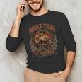 Weathered Muay Thai Fighter Thai Boxing Warrior Art Men's Long Sleeve T-Shirt Weathered Muay Thai Fighter Thai Boxing Warrior Art Men's Long Sleeve T-Shirt