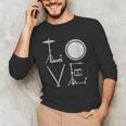 Women's Drum Kit Love Illustration For Music Enthusiasts Men's Long Sleeve T-Shirt