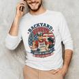 Backyard BBQ Dad Grill Boss Patriotic Fourth Of July Barbecu Men's Long Sleeve T-Shirt