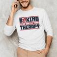 Boxing Less Costly Than Therapy Muay Thai Boxing Men's Long Sleeve T-Shirt Boxing Less Costly Than Therapy Muay Thai Boxing Men's Long Sleeve T-Shirt