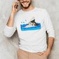 Cat Swimming Pool Men's Long Sleeve T-Shirt Cat Swimming Pool Men's Long Sleeve T-Shirt