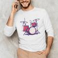 Drum Kit Electronic Drums Sweatshirt Men's Long Sleeve T-Shirt Drum Kit Electronic Drums Sweatshirt Men's Long Sleeve T-Shirt