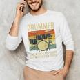 Drummer Better Timing Retro Vintage Sunset Drum Kit Graphic Raglan Baseball Tee Men's Long Sleeve T-Shirt Drummer Better Timing Retro Vintage Sunset Drum Kit Graphic Raglan Baseball Tee Men's Long Sleeve T-Shirt